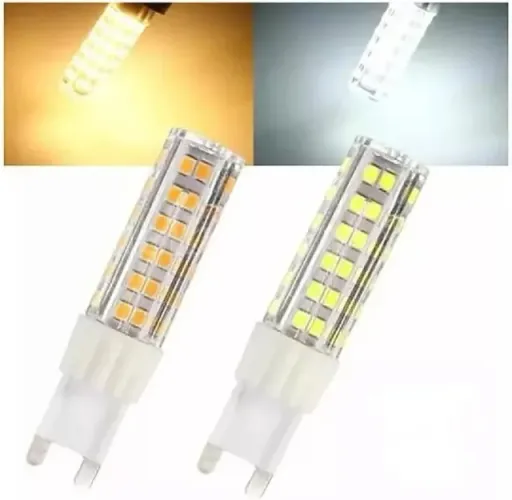 Kit 08 Lâmpadas Led G9 7w 220v 3000k Luz Amarelo Quente 