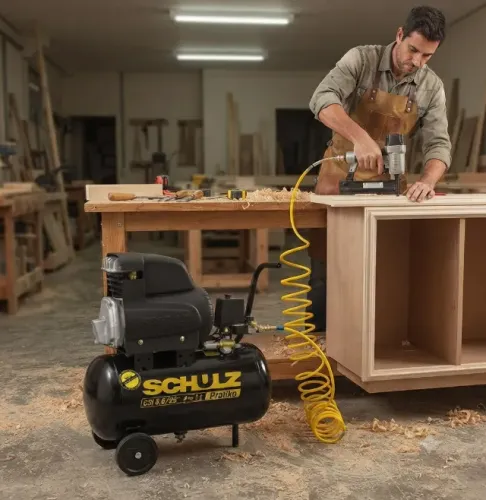 Compressor De Ar Pratiko Csi 8,6/ 25 Litros 2hp Schulz