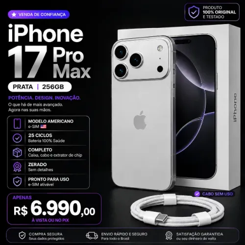 IPhone 17 Pro Max Prata 256Gb