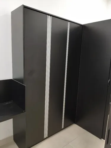 Armário Preto 2 Portas Escritório