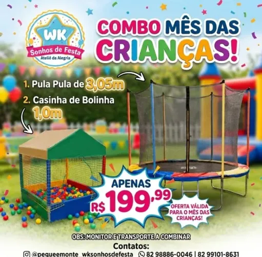 Locação de brinquedo/pegue e monte kot 100