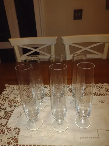 6 Taças de cristal para espumante