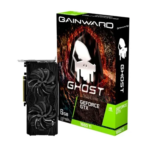 Placa vídeo 1660TI Gainward Ghost 6GB NVIDIA GFORCE GTX GDDR6 1660 TI PC Gamer Computador