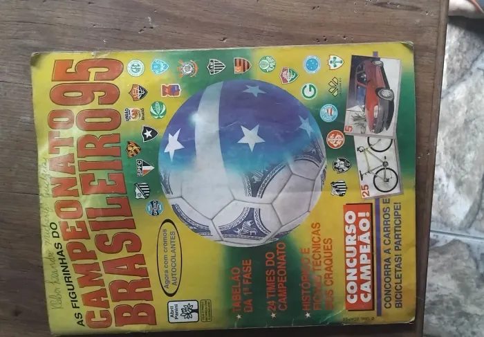 Álbum de figurinhas campeonato Brasileiro 95.