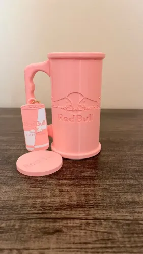 Kit Caneca com Tampa e Abridor de Lata - Estampa Red Bull