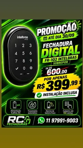 Fechadura digital FR-102