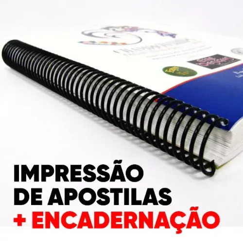 Impressão de apostilas ótimas qualidade de impressão