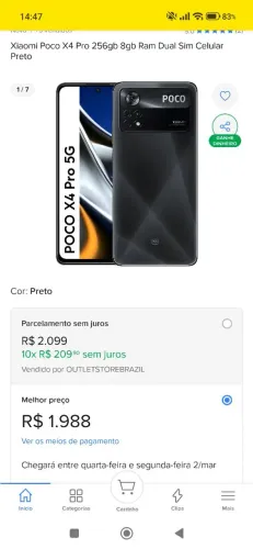 POCO X4 Pro 5G da Xiaomi 256G