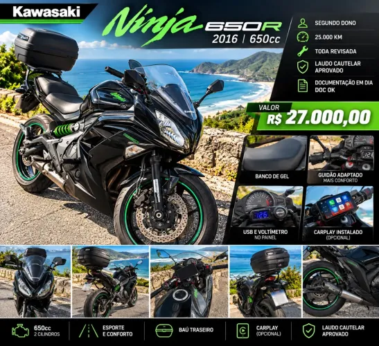 Kawasaki Ninja 650R 2016 novíssima