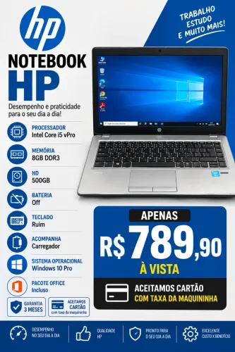 Notebook hp i5 vPro