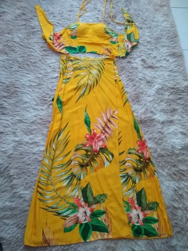 Conjunto de saia e crooped