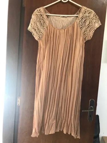 Vestido festa bege/nude P