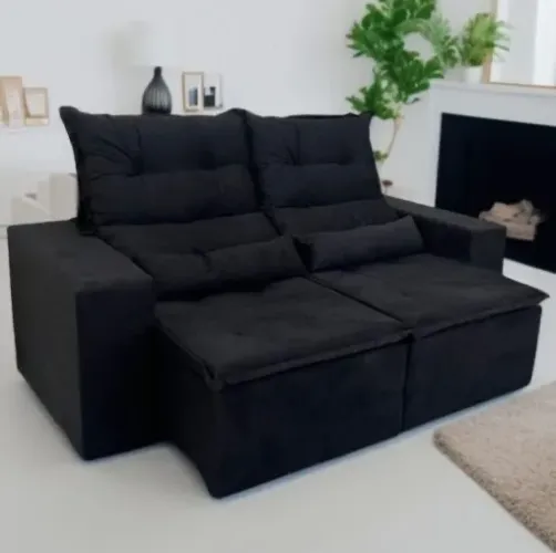 Sofá Retrátil e Reclinável Carol 1,90m OFERTA tt43