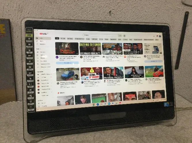 Computador all in one 22 polegadas com tela touch screen