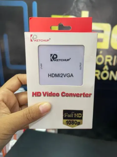 Promoção Adaptador Conversor Entrada Hdmi Para Saída Vga 1080p