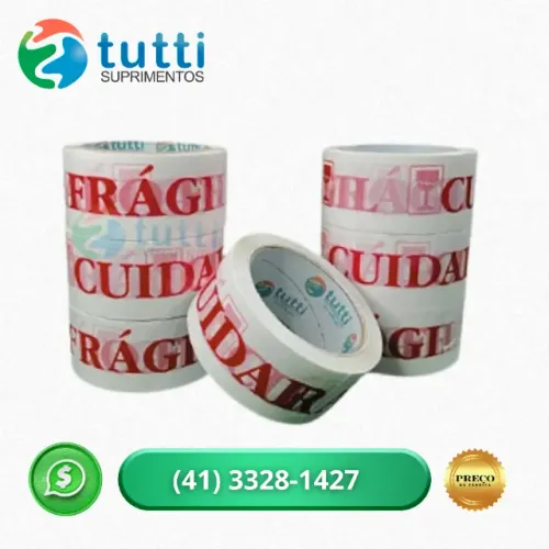 FITA ADESIVA "CUIDADO FRÁGIL" - DIRETO DA FÁBRICA | MELHOR PREÇO DE CURITIBA