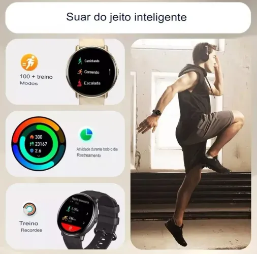 Smartwatch Zeblaze GTR 3 Pro, cor Preta