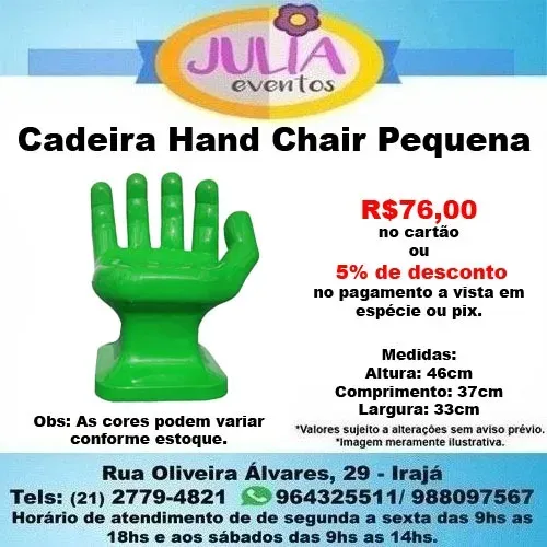 Banco Mão Pequena Cadeira Infantil