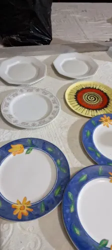 Platos decorado sobremesa vendo unidade