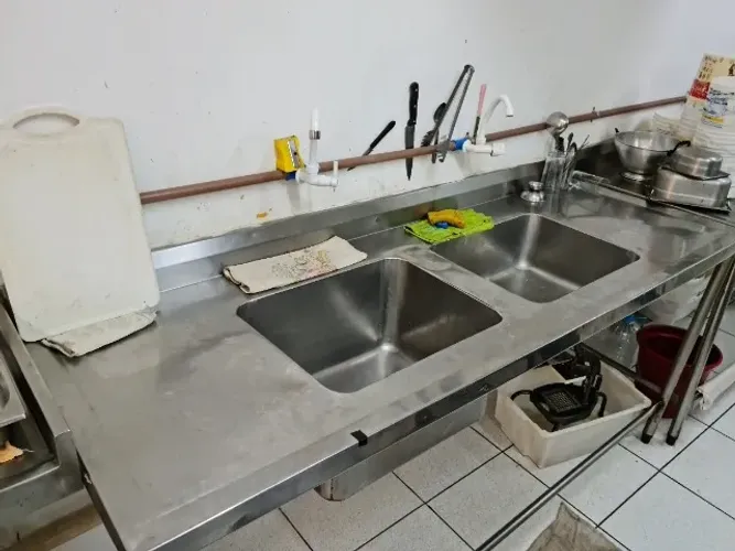 Bancadas Inox com e sem cubas de 1,50m até 3,30m