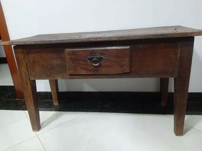 APARADOR RÚSTICO DE MADEIRA COM 1 gaveta 110cm x 68 x 43 altura