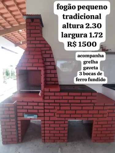Churrasqueira + fogão a lenha 