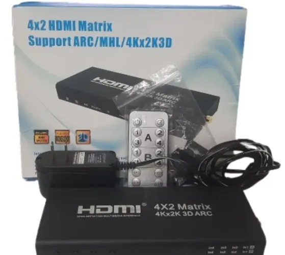 Matrix Hdmi 4x2 Support Arc/mhl/4kx2k3d C/ Controle Remoto (Usado)