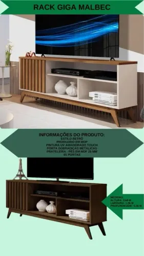 Rack ripado malbec promoção