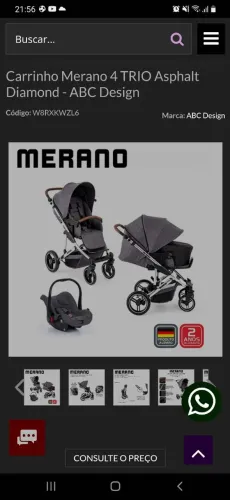Carrinho Merano 4 TRIO Asphalt Diamond - ABC Design