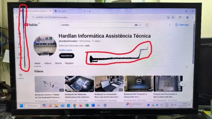 Televisao Sony 40 Polegadas VGA RCA HDMI R$ 300 Detalhe na tela 113242-6364