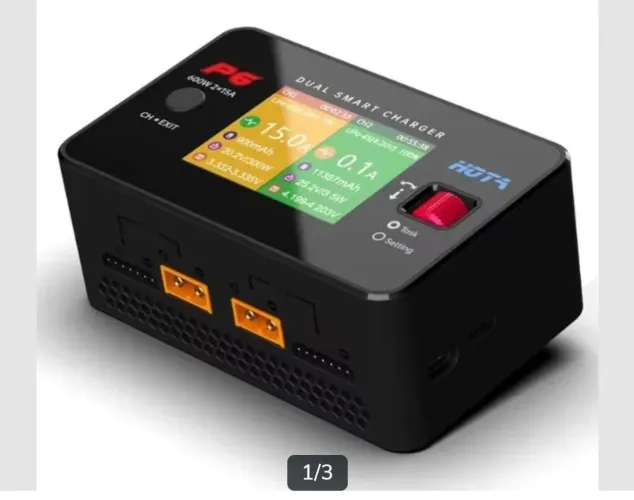 Carregador de Bateria Inteligente Hota P6 600W 2x15A