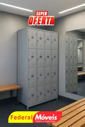  Armário de Aço para Vestiário 16 Portas - Durável e funcional!
