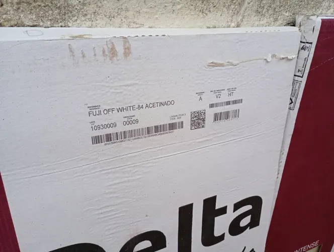 2 Caixas porcelanato Delta Fuji Off White Acetinado 84x84