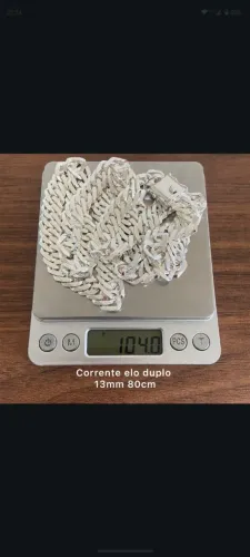 CORRENTE DE PRATA ELO DUPLO 1400$