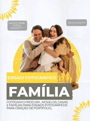 Ensaio Fotográfico Família - Modelos e Casais