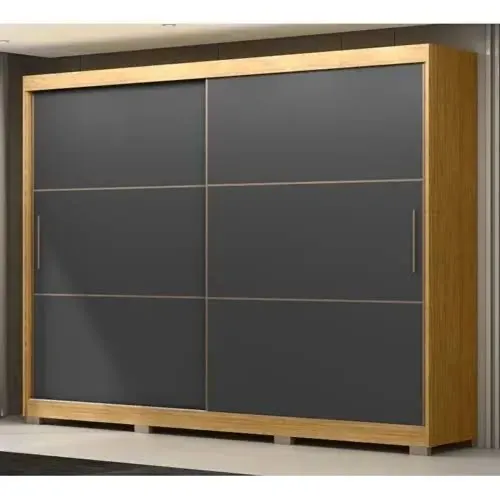 Guarda Roupa Casal 2 Portas Preto