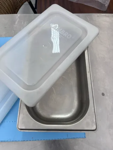 6 Tampa GN 1/4 Cambro plástico branco 16x26