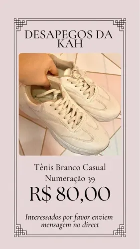 Tênis Branco Casual 39