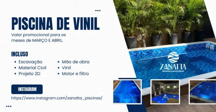 Construa a sua piscina de vinil.