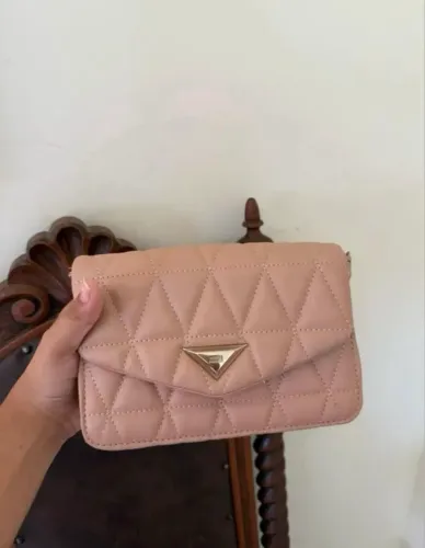 Bolsa Bege Schutz com alça de corrente