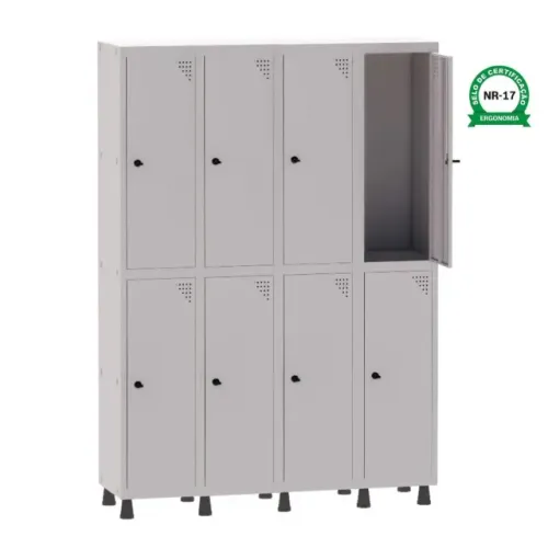 Roupeiro de Aço PAM 8 Portas Grandes CZ/CZ Resistente Durável 74204