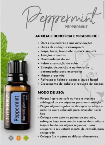 Óleo Essencial de Peppermint doTERRA