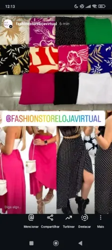 Saias Femininas modelo envelope várias cores e estampas vestem p ao g