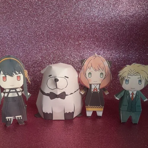 Spy × Family Bonecos de papel para colecionar de anime