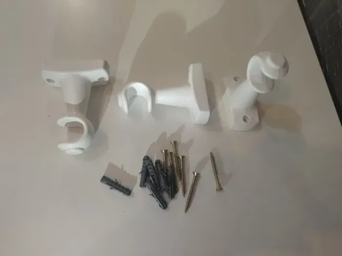 Suporte Para Varão Simples Kit 3 Peças - 28 mm
