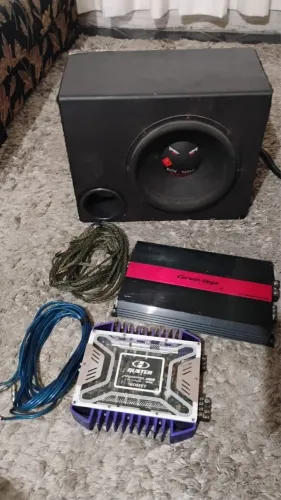 Caixa de som Bicho Papão 50x40 + módulos + cabos 