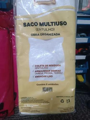 Sacos para entulho - Obra organizada - 5 unidades