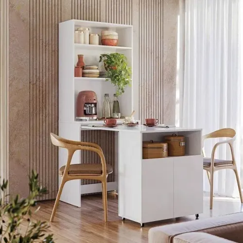 (PRODUTO TOTALMENTE NOVO) Mesa de Escritório Dueto Branco