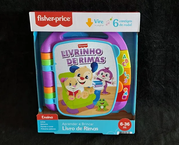 Livro de Rimas Fisher-Price - Brinquedo Educativo para Bebês