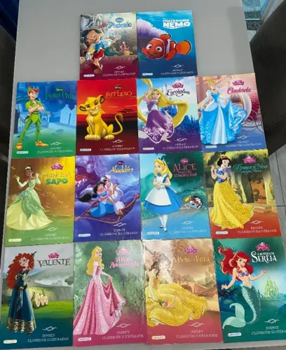 Coleção Completa 14 Livros Infantil Clássicos da Disney Girassol Original